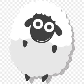 Cute Cartoon Sheep Illustration Clipart