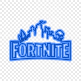 HD Blue Neon Fortnite Battle Royale Logo PNG