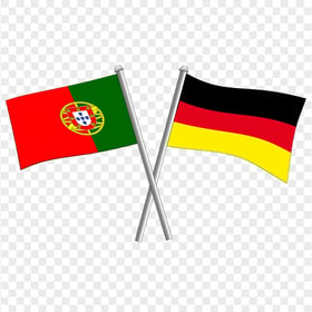 Clipart Portugal And Germany Crossed Flags