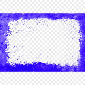 PNG Blue Watercolor Horizontal Frame With Grunge