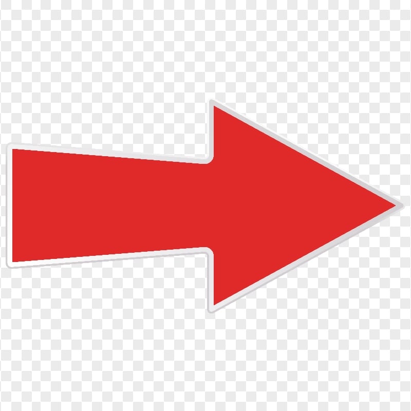 Vector Red Arrow White Border Right Direction