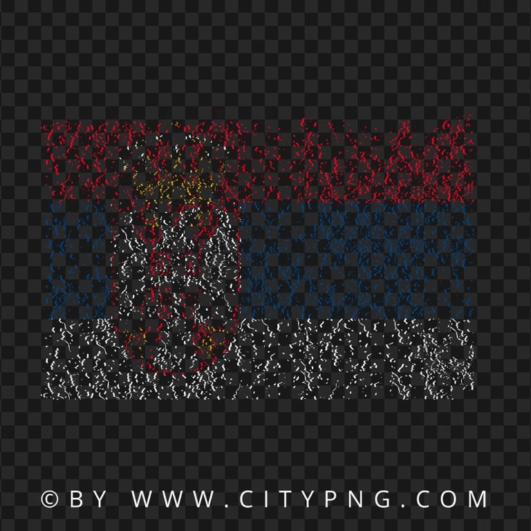 Serbia Flag Confetti Effect HD Transparent PNG
