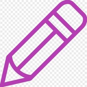 HD Purple Outline Angle Short Pencil Icon PNG