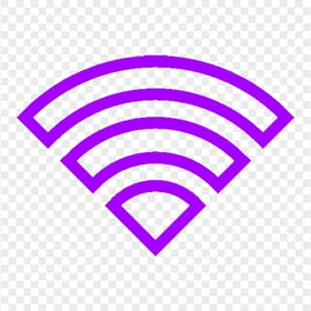 PNG Wifi Purple Outline Logo Icon Symbol