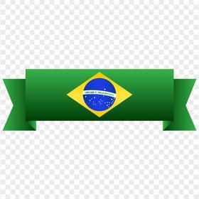 HD Brazilian Flag Banner Ribbon Illustration PNG