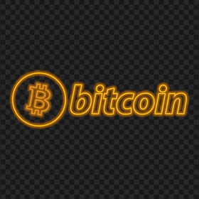 HD Aesthetic Bitcoin Neon Logo PNG