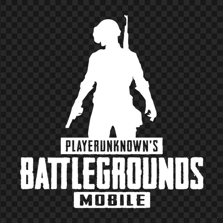 PUBG Mobile Battlegrounds White Silhouette Logo