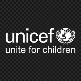 UNICEF Unite For Children White Logo HD PNG