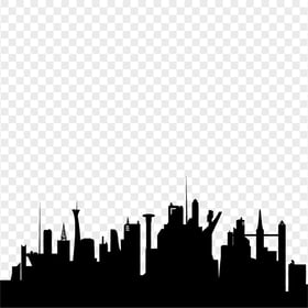 HD PNG Building City Skyline Black Silhouette