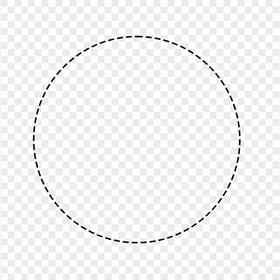 HD Circle Black Dashed Border Transparent PNG