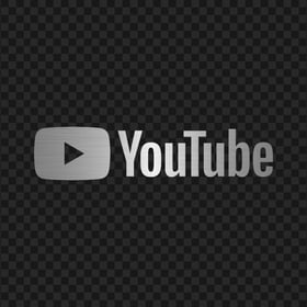 HD Silver Metal Youtube YT Logo PNG
