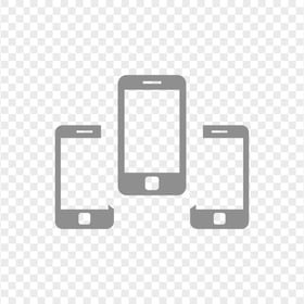 HD Three Grey Smartphone Icon Transparent PNG