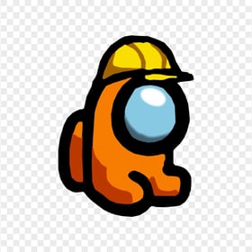 HD Orange Among Us Mini Crewmate Hard Construction Hat PNG