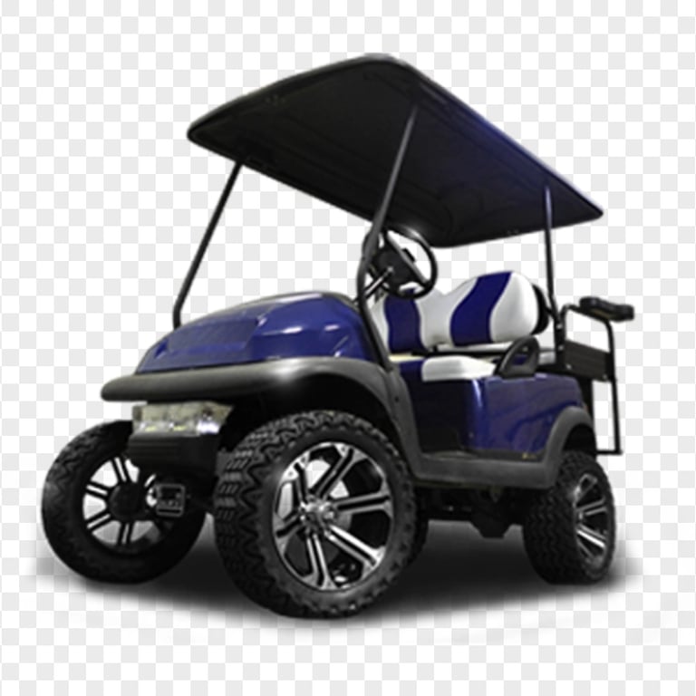 Blue Golf Buggy Cart Two Passengers