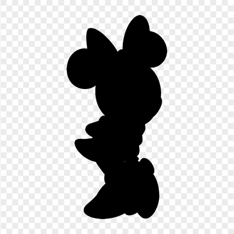 Minnie Mouse Black Silhouette Transparent PNG
