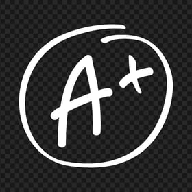 A+ Grade Result White Hand Drawn Download PNG