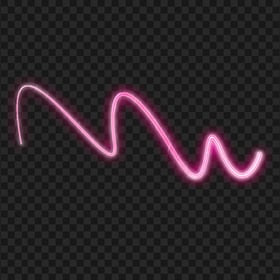 HD Pink Curved Neon Line PNG