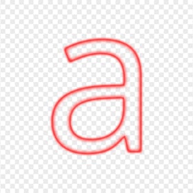 HD A Neon Letter Alphabet Outline Red Color PNG