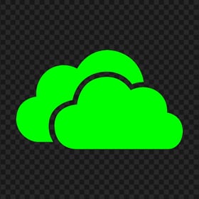 HD Green Lime Storage Host Clouds Icon PNG