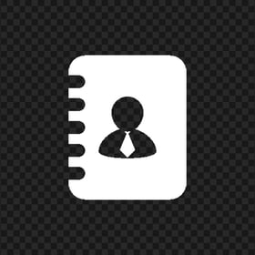 FREE White Contacts Address Book Icon PNG