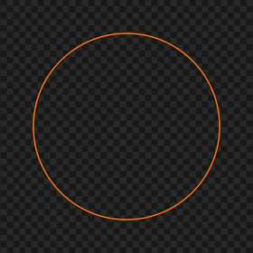 Circle Orange Line Border PNG