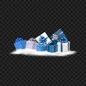 HD Christmas New Year Gifts Boxes On Floor PNG