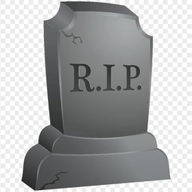 Cartoon Illustration 3D Tombstone RIP PNG Image