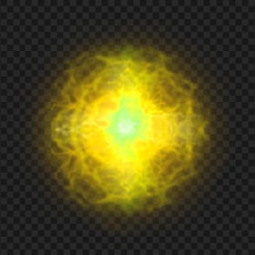 HD Yellow Light Energy Ball Effect PNG