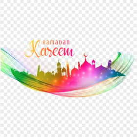 Colorful English Ramadan Kareem Poster Design