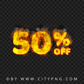 Discount 50 Percent Off Fire Flames HD PNG