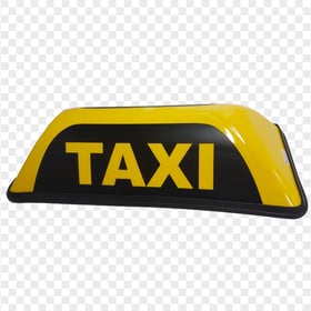 HD Yellow & Black Taxi Sign Logo Emblem PNG