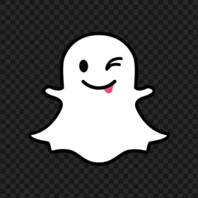Snapchat Cute Emoji Cartoon Ghost Tongue Icon PNG Image