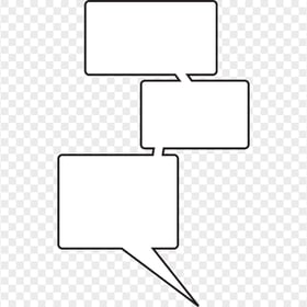 Three Multiple Speech Bubble Thought Comic