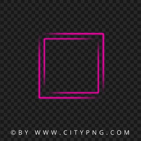Neon Pink Square Double Frame Image PNG
