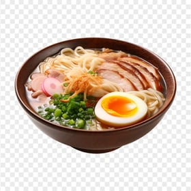 Bowl of Ramen Noodle with Egg and Beef HD Transparent PNG