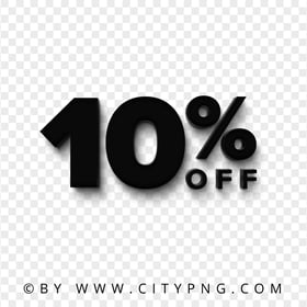 HD Black 10 Percent OFF Discount Text Logo Sign PNG