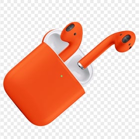 Orange Two Pairs Apple Airpods With Open Box