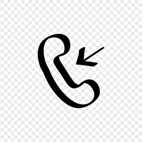 HD Black Hand Draw Phone Receive A Call Icon Transparent PNG