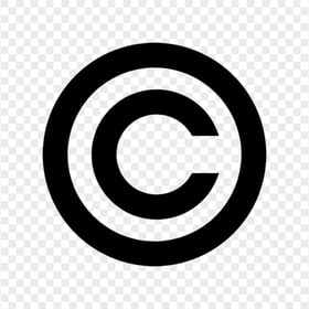 Copyright Round Black Logo Icon PNG