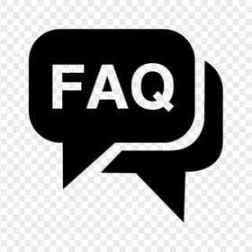 FAQ Questions Speech Bubble Black Icon PNG