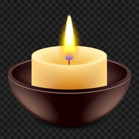 HD Diwali Tea Light Candle Illustration PNG