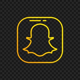 Snapchat Flat Yellow Gradient Logo Icon UI SVG PNG Image