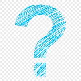 PNG Blue Scribble Question Mark Sign