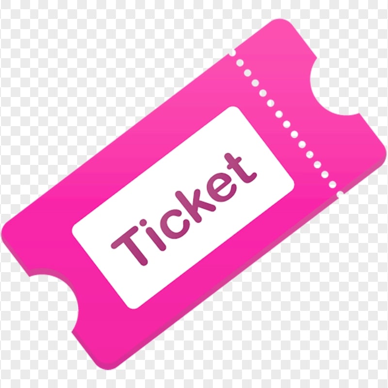Pink Ticket Vector Flat Logo Icon PNG Image | Citypng