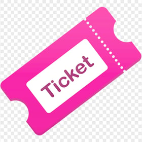Pink Ticket Vector Flat Logo Icon PNG Image