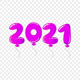 HD Purple 2021 Clipart Cartoon Flying Text Balloons Logo PNG