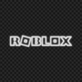 PNG White Neon Roblox Logo