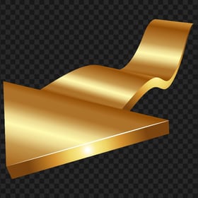 3D Golden Gold Arrow High Resolution