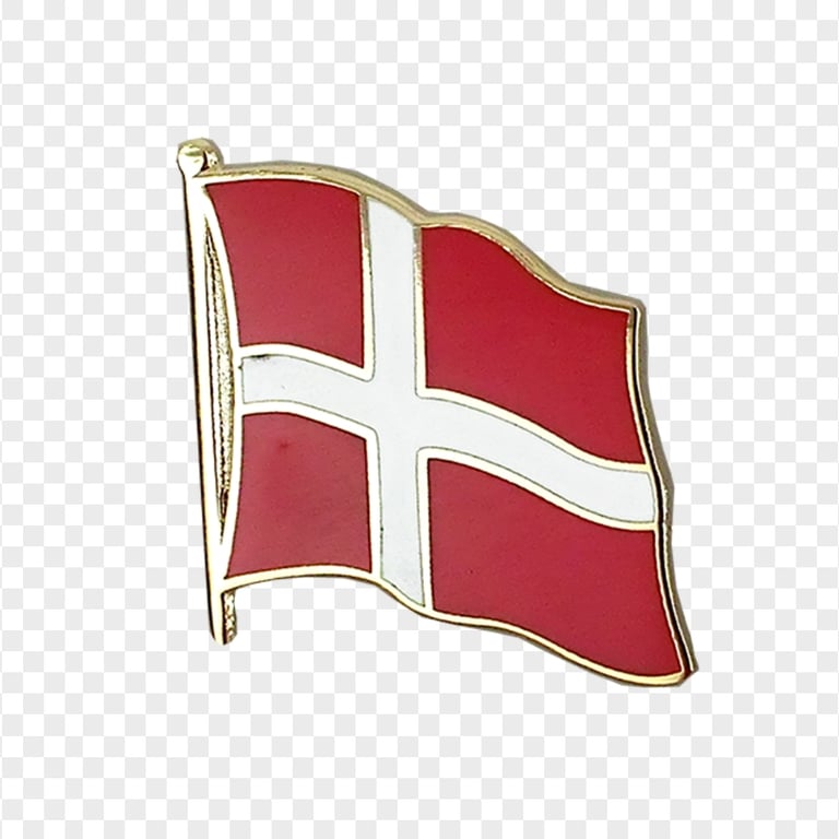 HD Denmark Metal Pin Flag PNG