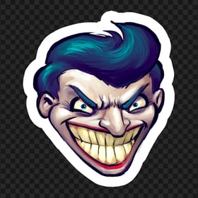 Cartoon Joker Head Face Clipart Stickers